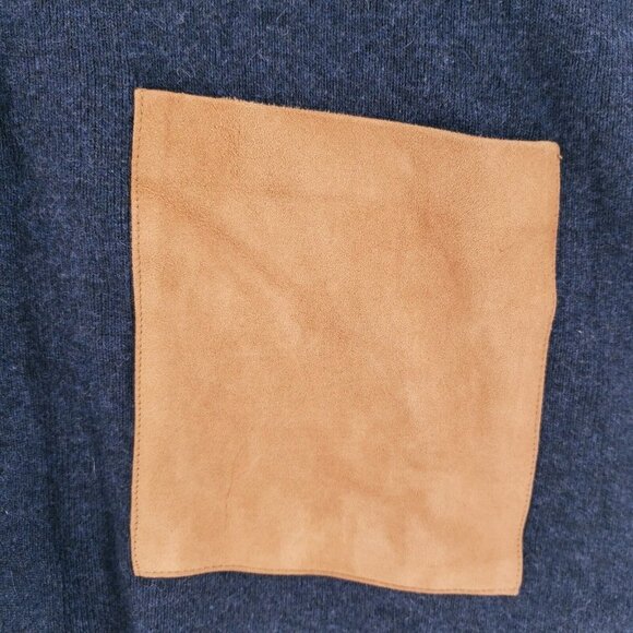 NWT TOMMY BAHAMA Cascade Tunic Blue Merino Alpaca Blend Goat Suede Pockets SMALL - Picture 3 of 7